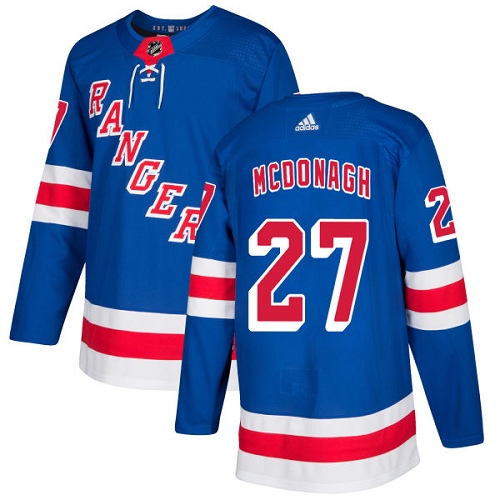 Adidas New York Rangers #27 Ryan McDonagh Royal Blue Home Authentic Stitched Youth NHL Jersey